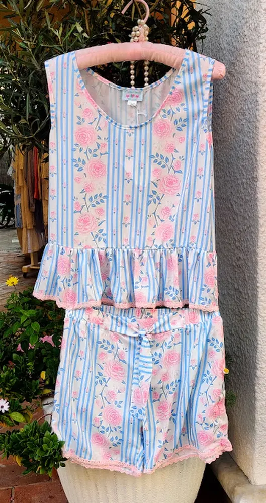 I COSTUMIDEL FORTE COLLEZIONE ROSA ROSAE TOPE SHORTS       