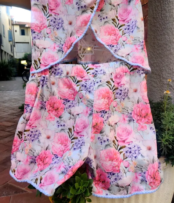 I COSTUMIDEL FORTE COLLEZIONE FLORA - TOP E SHORTS (S)