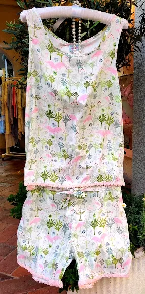 I COSTUMIDEL FORTE COLLEZIONE FLAMINGO - TOP E SHORTS (S)