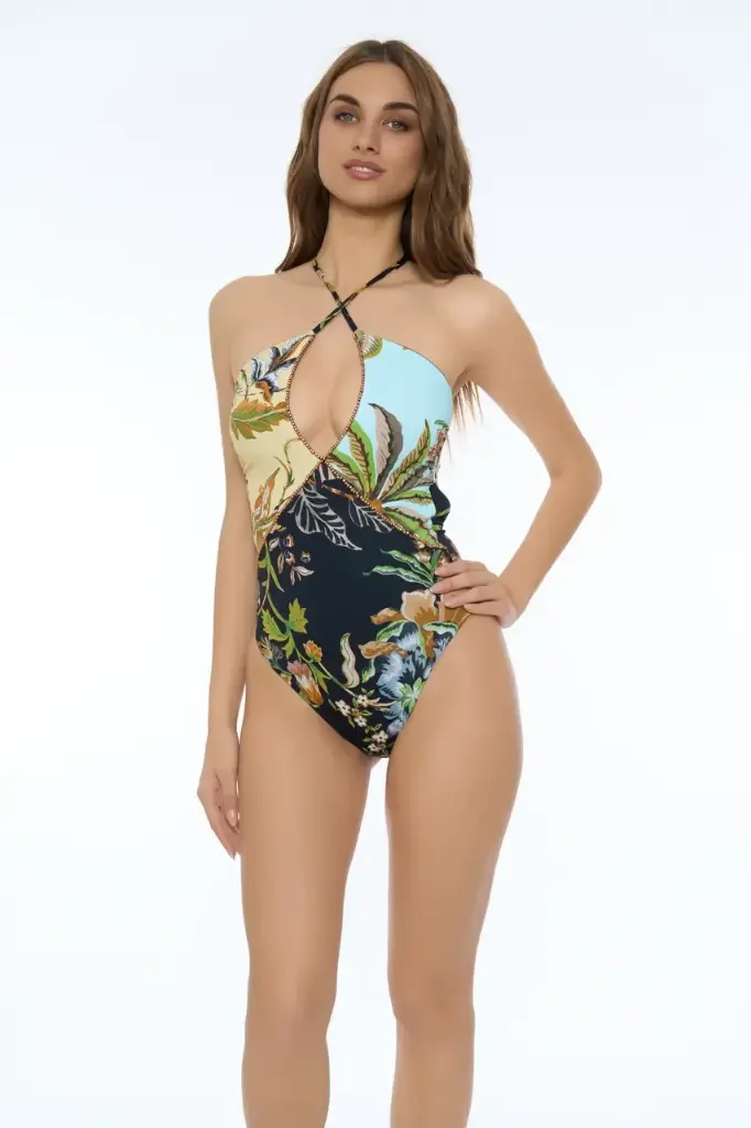 miss bikini - Costume Intero Patchwork Tropicale