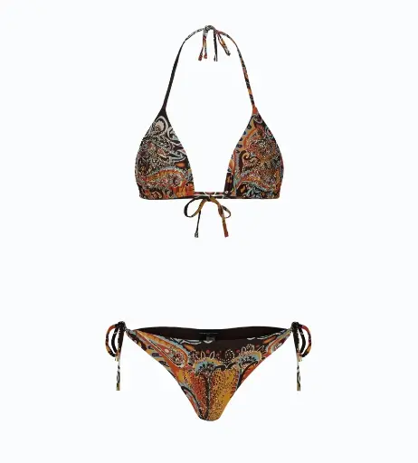 BIKINI TRIANGOLO SLIP BRASILE PAILLETTES E PIZZO