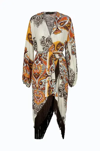 Miss Bikini  - kimono in raso con cintura